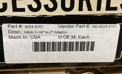 NEW GENUINE MOOSE UTILITY 4504-0101 1 1/4 in. to 2 in. Hitch Adapter