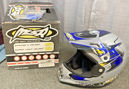 NEW GENUINE MSR SYSTEM 6 SUPER LIGHT HELMET BLUE MED