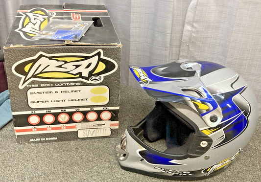 NEW GENUINE MSR SYSTEM 6 SUPER LIGHT HELMET BLUE MED
