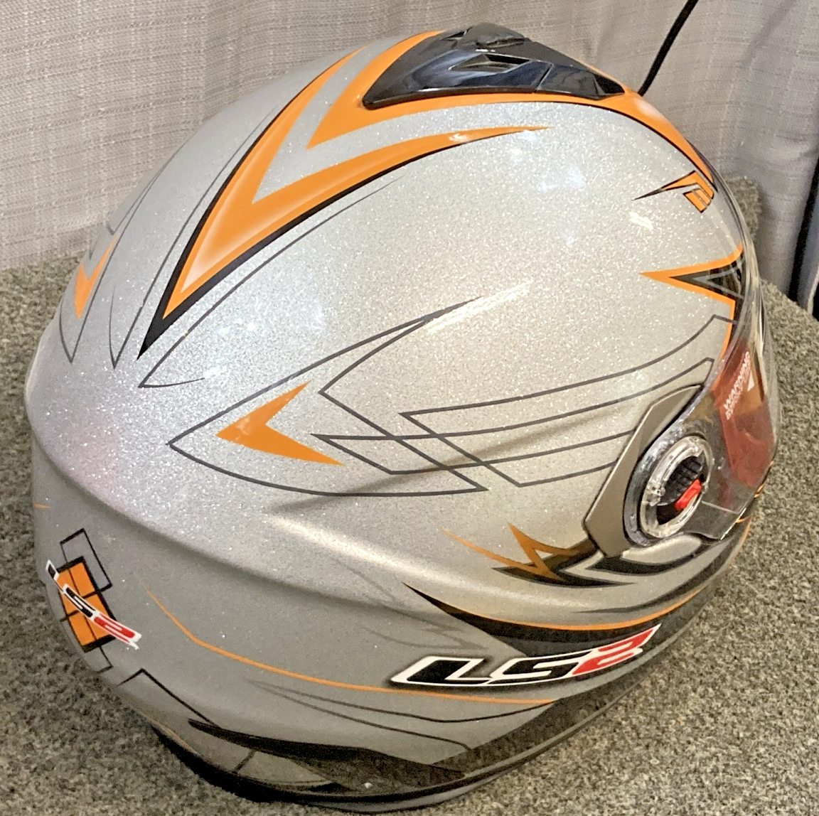 NEW GENUINE LS2 FF387 FULL FACE HELMET ORANGE SIZE L
