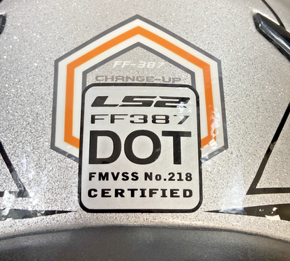 NEW GENUINE LS2 FF387 FULL FACE HELMET ORANGE SIZE L