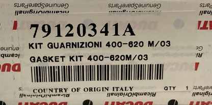 NEW GENUINE DUCATI 79120341A HEAD-CYLINDER GASKETS SET 400-620M/03