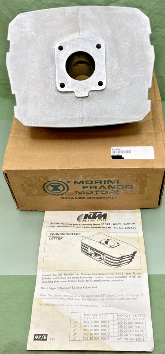 NEW GENUINE MORINI FRANCO MOTORI 12-2068 ALUMINUM CYLINDER BARREL