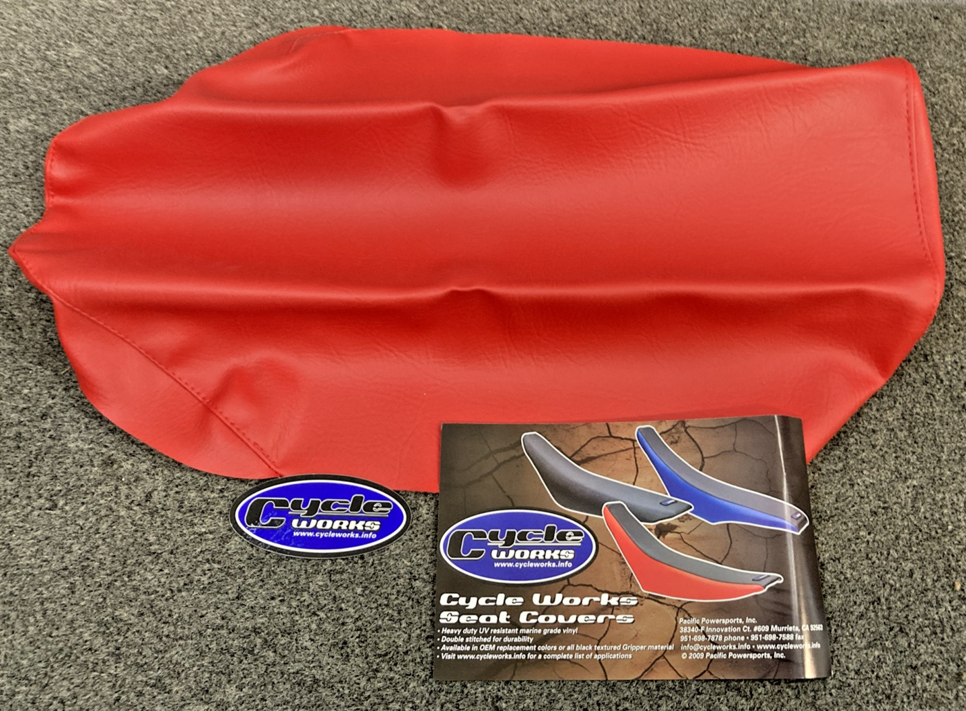 NEW GENUINE CYCLE WORKS 35-18085-02 SEAT COVER, STAND RED