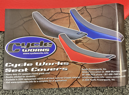 NEW GENUINE CYCLE WORKS 35-18085-02 SEAT COVER, STAND RED