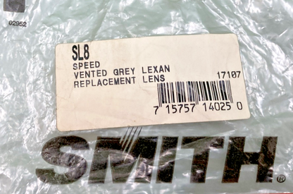 NEW GENUINE SMITH SL8 SPEED VENTED GREY LEXAN REPLACEMENT LEN