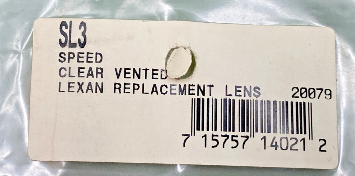 NEW GENUINE SMITH SL3 SPEED CLEAR VENTED LEXAN REPLACEMENT LEN