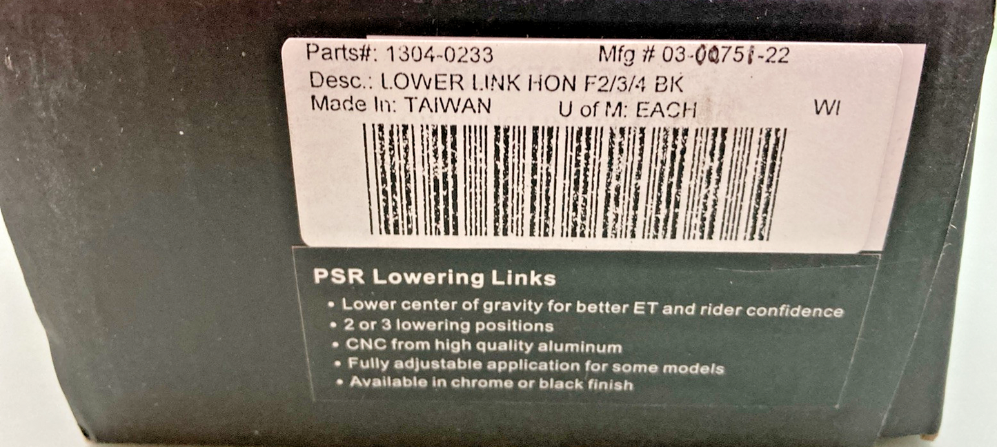 NEW GENUINE POWERSTANDS RACING 03-00751-22 LOWER LINK HON F2/3/4 BK, 1304-0233