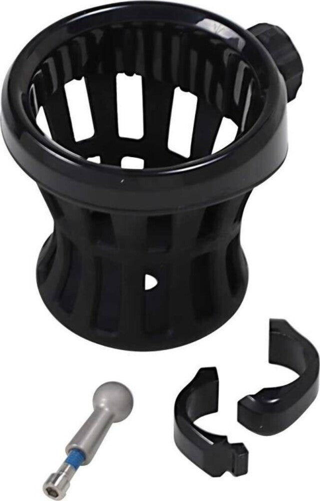 NEW GENUINE CIRO 50615 DRINK HOLDER BLK W/1-1/4'' ALUM BLK CLAMP MOUNT 0636-0086