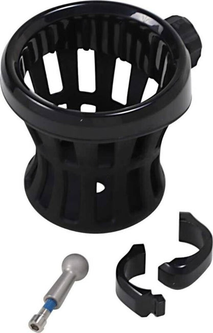 NEW GENUINE CIRO 50615 DRINK HOLDER BLK W/1-1/4'' ALUM BLK CLAMP MOUNT 0636-0086