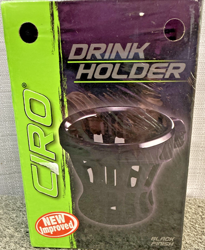 NEW GENUINE CIRO 50615 DRINK HOLDER BLK W/1-1/4'' ALUM BLK CLAMP MOUNT 0636-0086