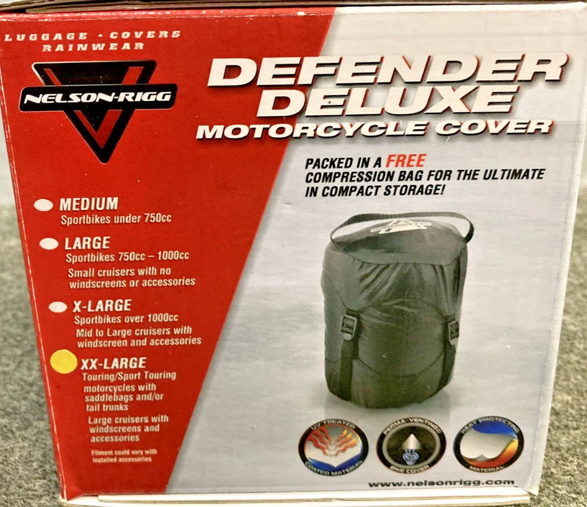 NEW GENUINE NELSON-RIGG MC-904-05-XX DEFENDER DELUXE COVER, XX-LARGE, BLACK