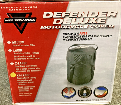 NEW GENUINE NELSON-RIGG MC-904-05-XX DEFENDER DELUXE COVER, XX-LARGE, BLACK