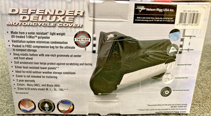 NEW GENUINE NELSON-RIGG MC-904-05-XX DEFENDER DELUXE COVER, XX-LARGE, BLACK