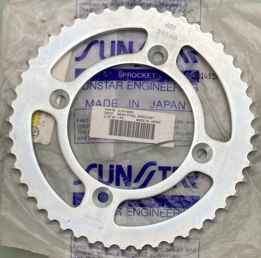 NEW GENUINE SUNSTAR X-20148SR SPROCKET 48T REAR STEEL
