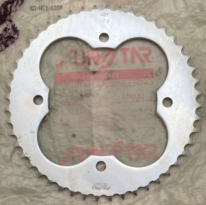 NEW GENUINE SUNSTAR H01-HC3-000R SPROCKET 48T REAR STEEL