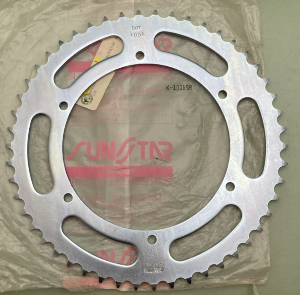 NEW GENUINE SUNSTAR K-1006SR SPROCKET 50T STEEL REAR