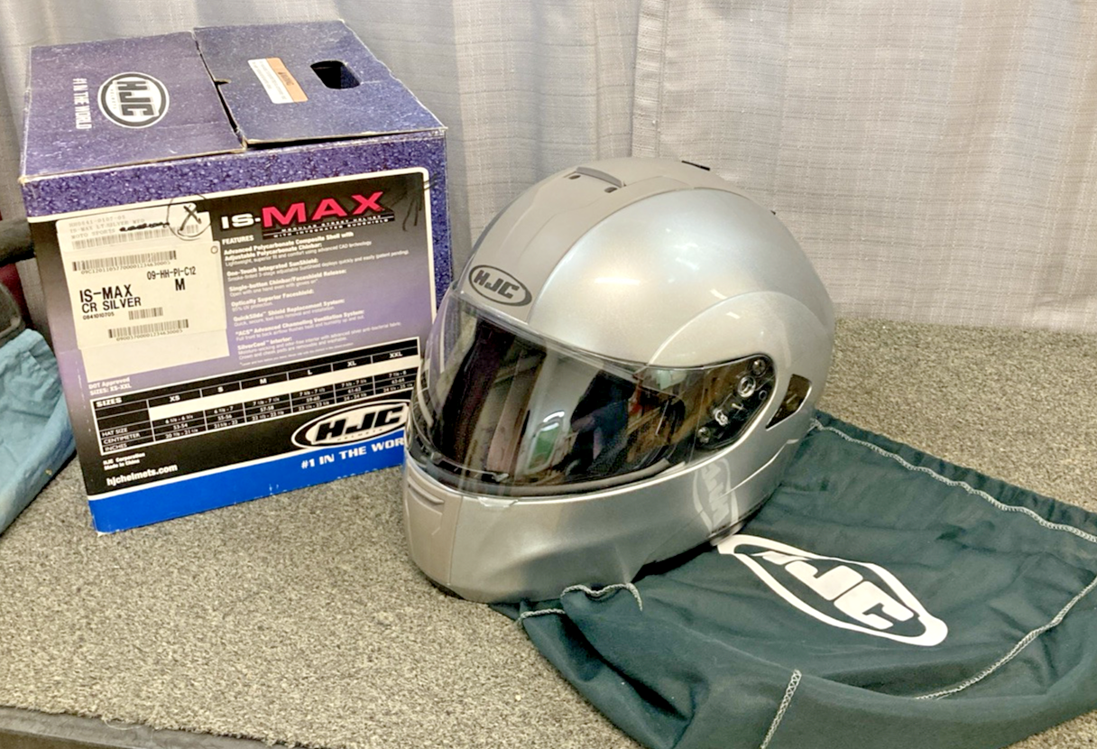 NEW GENUINE HJC IS-MAX SILVER HELMET M