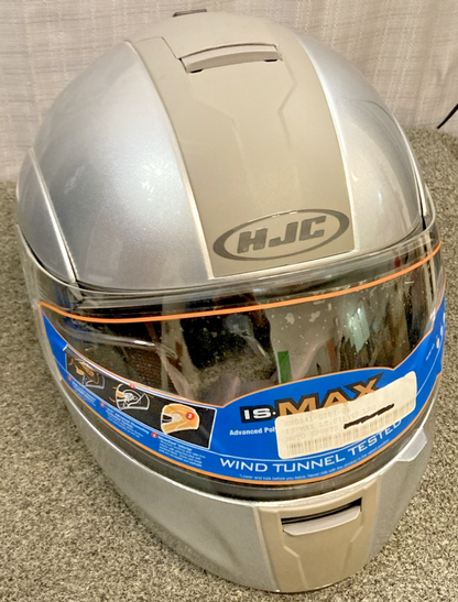 NEW GENUINE HJC IS-MAX SILVER HELMET L