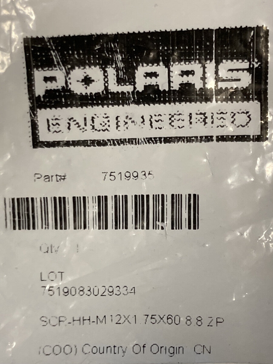 NEW GENUINE POLARIS 7519935 SCREW HEX HEAD M12X1.75X60 8.8