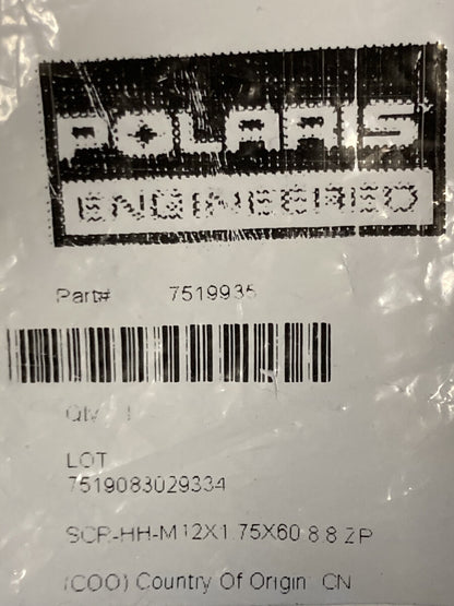 NEW GENUINE POLARIS 7519935 SCREW HEX HEAD M12X1.75X60 8.8
