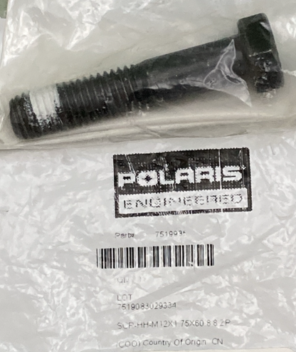 NEW GENUINE POLARIS 7519935 SCREW HEX HEAD M12X1.75X60 8.8