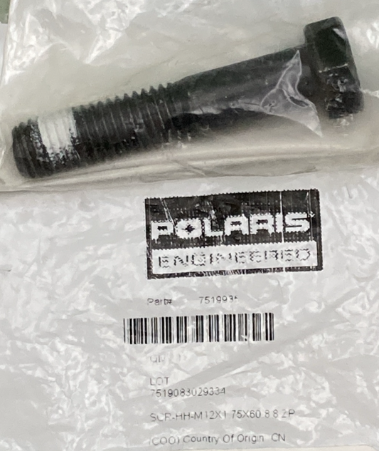 NEW GENUINE POLARIS 7519935 SCREW HEX HEAD M12X1.75X60 8.8