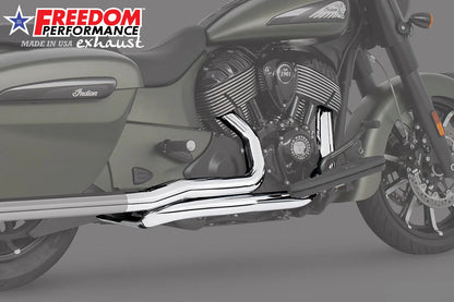 NEW GENUINE FREEDOM PERFORMANCE EXHAUST IN00034 TRUE DUAL HEADERS, CHROME, EXHA