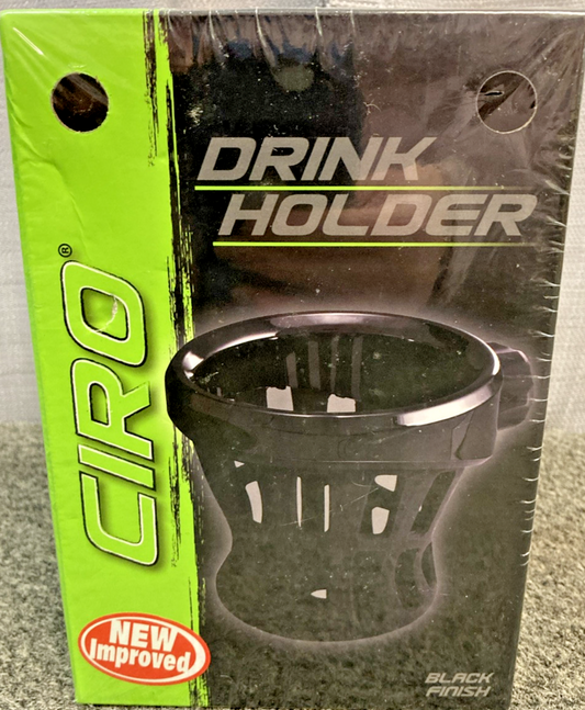 NEW GENUINE CIRO 0636-0084 DRINK HOLDER 7/8" - 1" HANDLEBAR MOUNT (BLACK) 50613