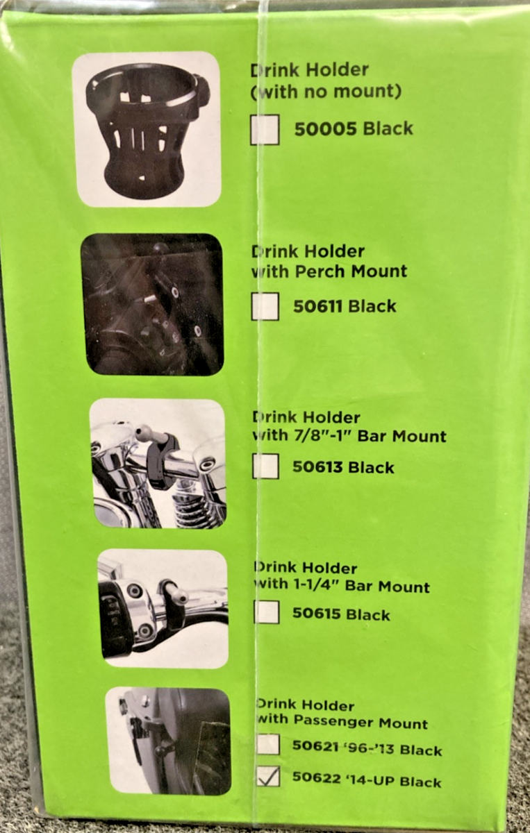 NEW GENUINE CIRO 0636-0088 DRINK HOLDER, PASSENGER MOUNT, (BLACK) 50622
