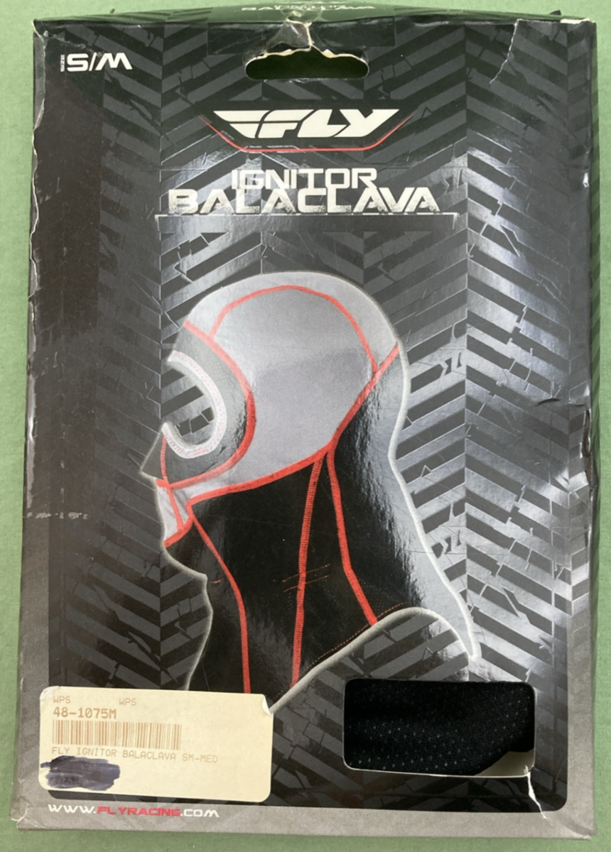 NEW GENUINE FLY RACING 48-1075M IGNITOR BALACLAVA, (S/M) MENS/UNISEX