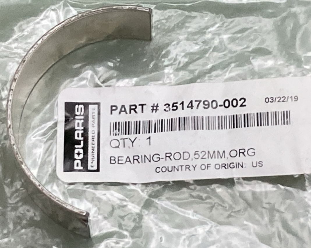 NEW GENUINE POLARIS 3514790-002 BEARING ROD 52MM ORG