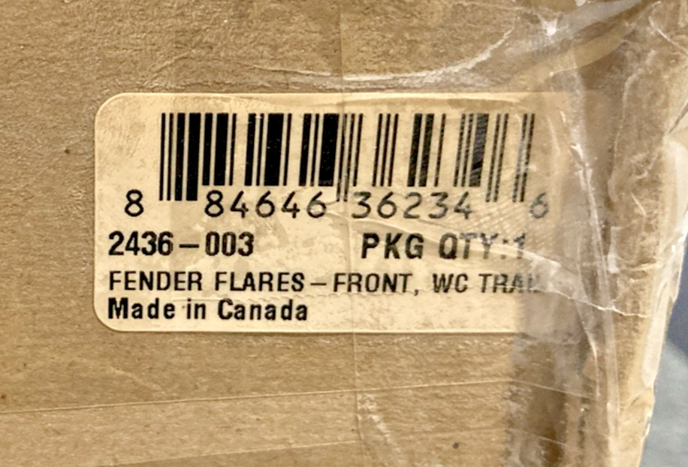 NEW GENUINE ARCTIC CAT 2436-003 FRONT FENDER FLARES, 2014-2020 WILDCAT TRAIL