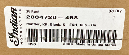 NEW GENUINE INDIAN 2884720-458 SLIP-ON MUFFLER KIT, BLACK