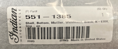 NEW GENUINE INDIAN 2884720-458 SLIP-ON MUFFLER KIT, BLACK