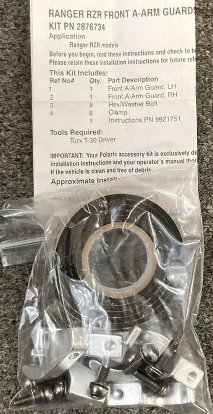 NEW GENUINE POLARIS 2876734 Front A Arm Guards Set W/ Hardware