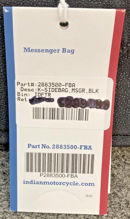 NEW GENUINE INDIAN 2883500-FBA K-SIDEBAG, MESSENGER, BLACK/BROWN