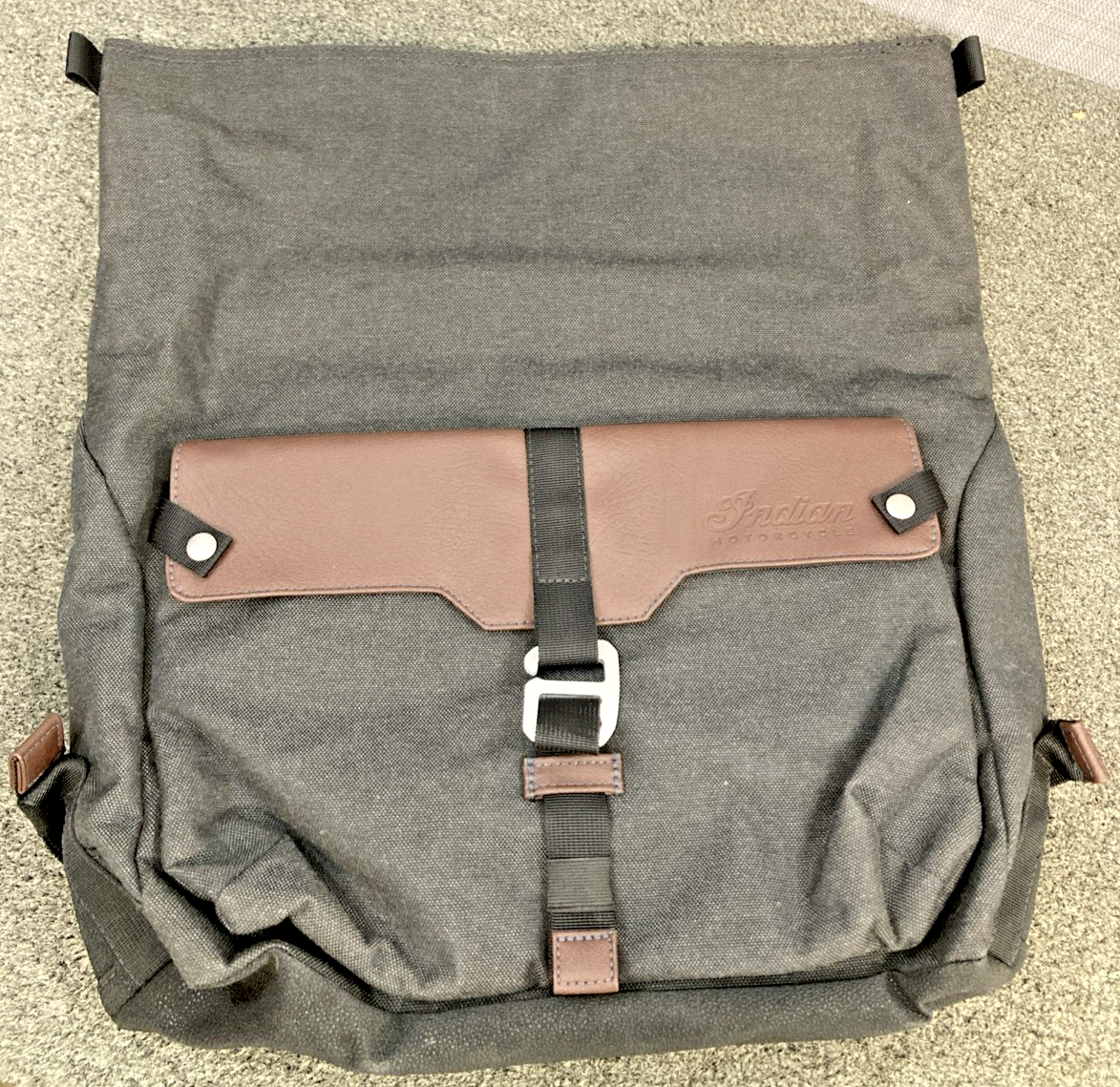 NEW GENUINE INDIAN 2883500-FBA K-SIDEBAG, MESSENGER, BLACK/BROWN