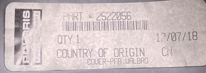 NEW GENUINE POLARIS 2522056 Cover PFA Walbro