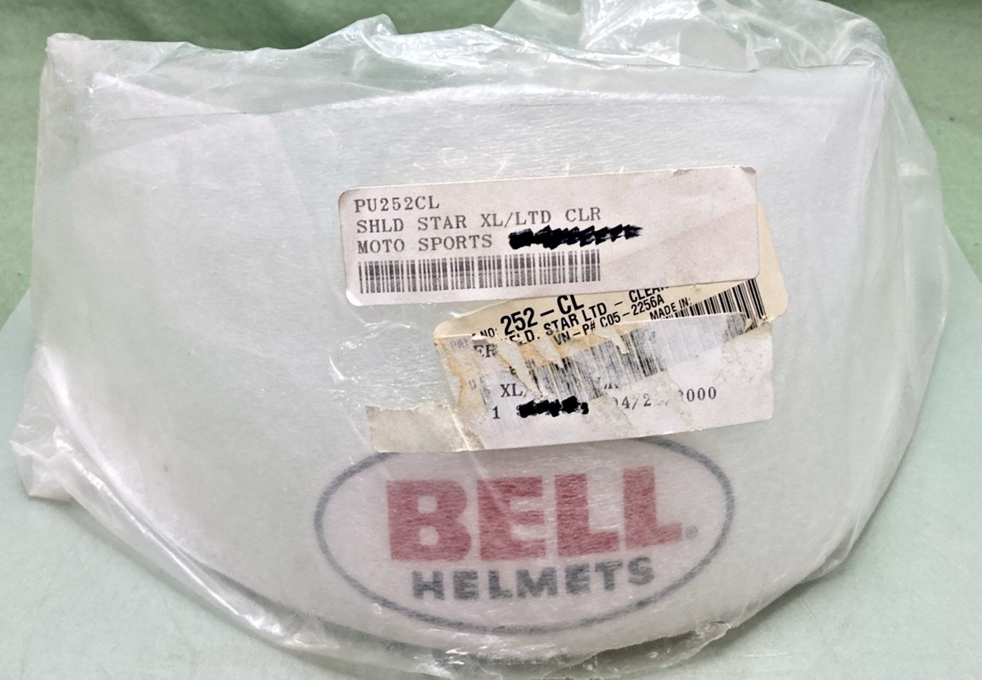 NEW REPLACES BELL HELMETS 252-CL SHIELD STAR XL/LTD CLEAR