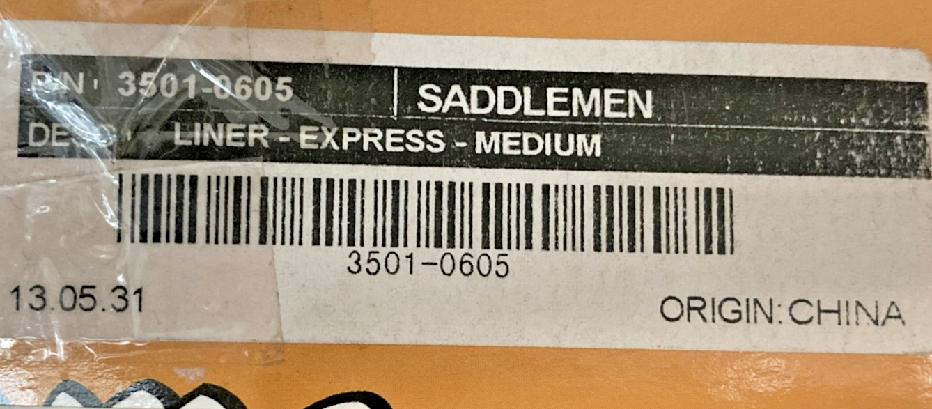 NEW GENUINE SADDLEMEN 3501-0605 PAIR BLK TEXTILE SADDLEBAG, MED EXPRESS LINER