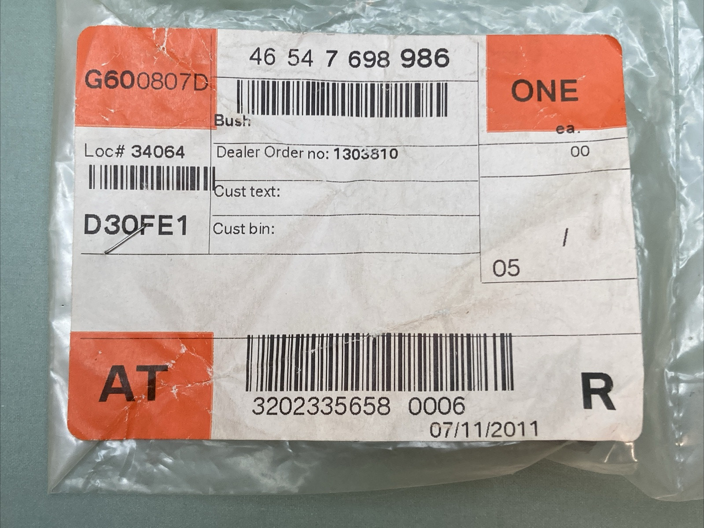 NEW GENUINE BMW 46547698986 Bush