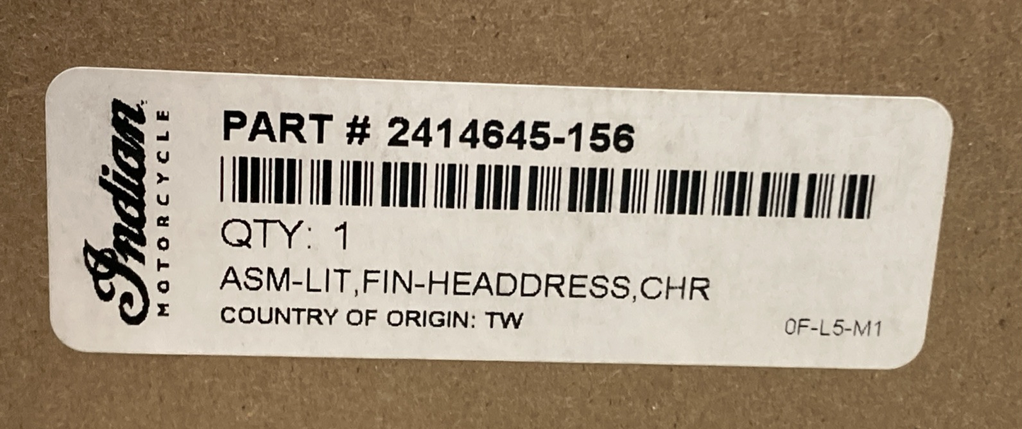 NEW GENUINE POLARIS 2414645-156 ASM LIT, FIN-HEADDRESS,CHR