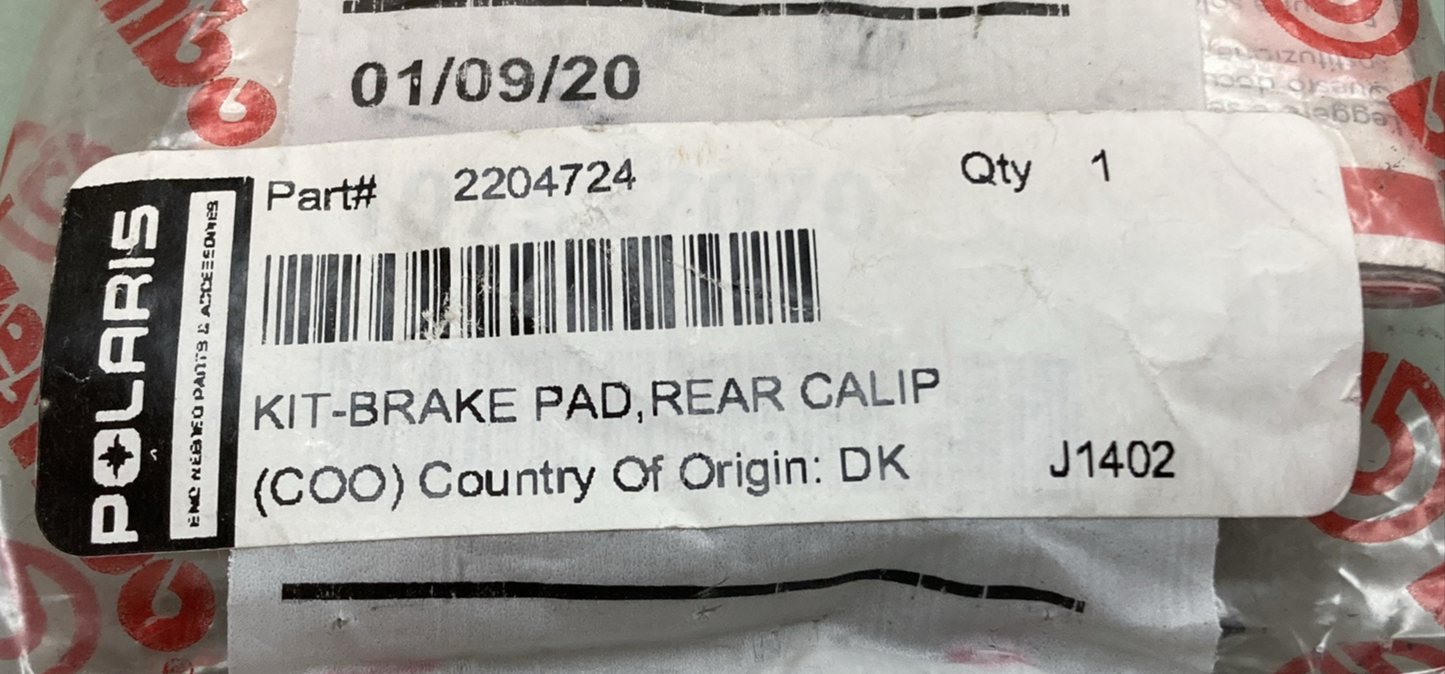 NEW GENUINE POLARIS 2204724 KIT-BRAKE PAD,REAR CALIPER