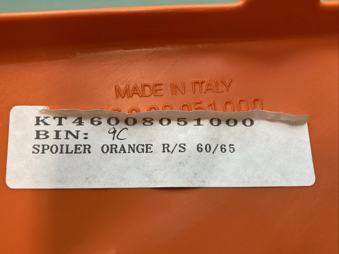 NEW GENUINE KTM 46008051000 SPOILER R/S 60/65 ORANGE
