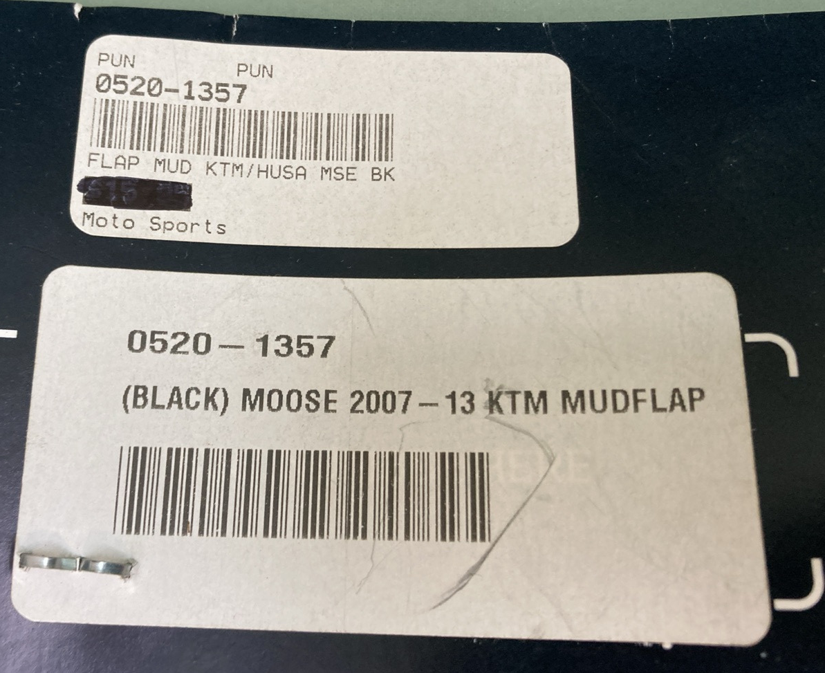 NEW GENUINE MOOSE RACING 0520-1357 Mud Flap