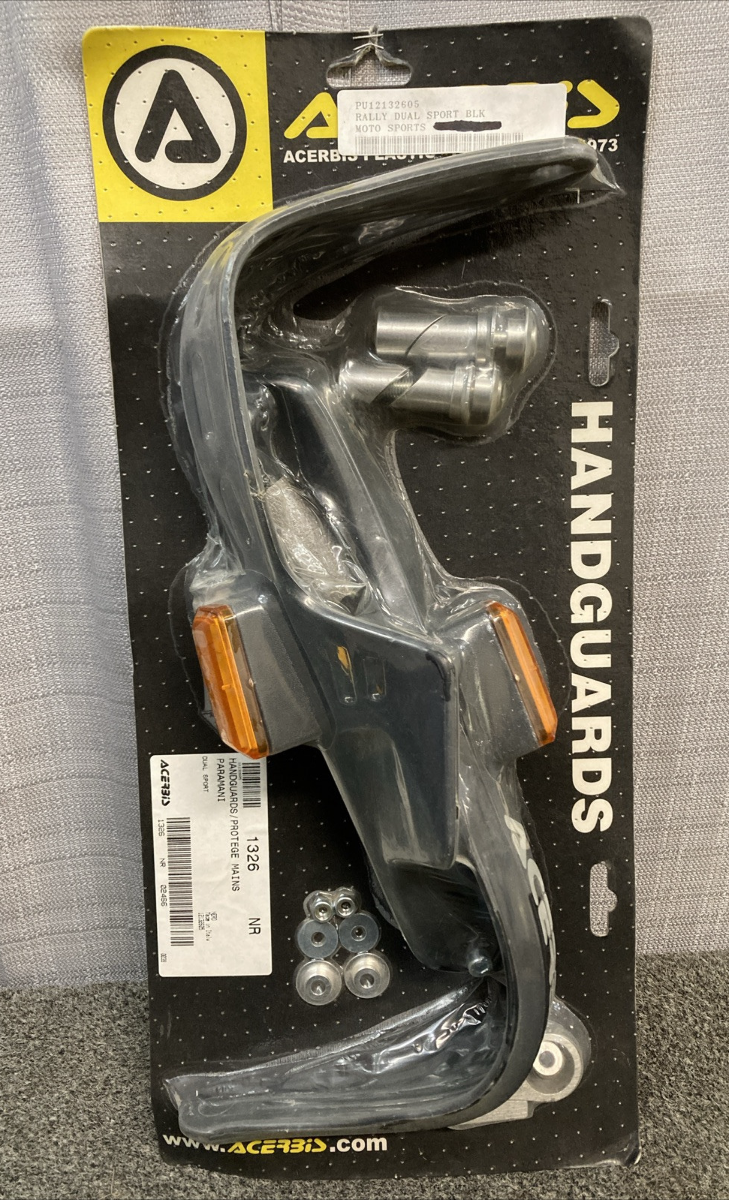NEW GENUINE ACERBIS 12132605 HANDGUARDS RALLEY DUAL SPORT BLK