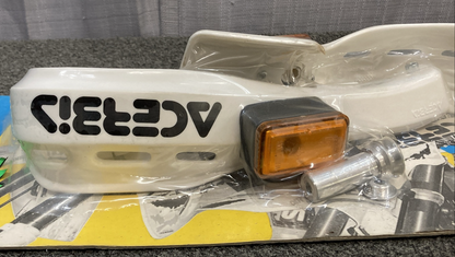NEW GENUINE ACERBIS 12132606 HANDGUARDS RALLEY DUAL SPORT WHITE