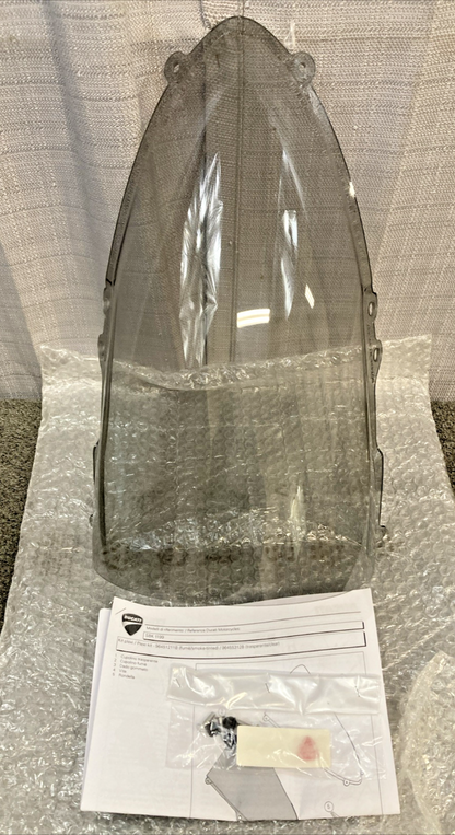 NEW GENUINE DUCATI 96451211B WINDSHIELD SMOKE TINTED