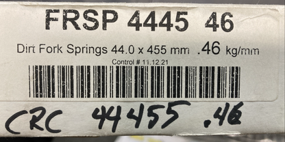 NEW GENUINE RACE TECH FRSP 4445 46 DIRT Fork Springs 44.0 X455 MM .46 KG/MM